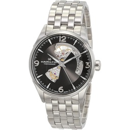 Hamilton Watch Jazzmaster Open Heart Swiss Automatic Watch 42mm Case, Grey Dial, Silver Stainless Steel Bracelet (Model: H32705181)