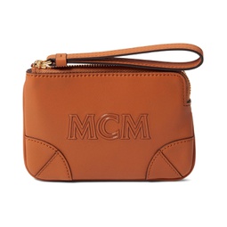 MCM Aren Leather Flat Pouch Extra Mini