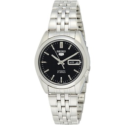 SEIKO Mens SNK361 Stainless Steel Analog with Black Dial Watch