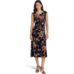 LAUREN Ralph Lauren Floral Twist-Front Stretch Jersey Dress