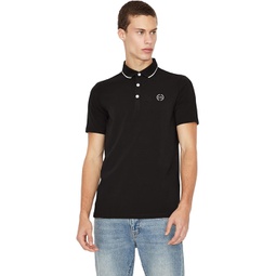 Mens Armani Exchange Crest Embroidered Logo Polo