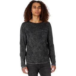 Mens John Varvatos Sid Long Sleeve Crew with Chest Pocket with Galaxy Wash K6393Z4