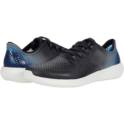 Crocs Womens LiteRide Color Dip Pacer Sneaker Comfortable Sneakers for Women Black/Light Grey/Vivid Blue 5 M