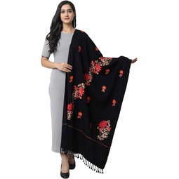 The MadhuSudan Gallery Kashmiri Embroidery Indian Traditional Shawl Stole Scarf Wrap for Wedding Parties Full Size Stole