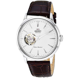 Orient Bambino Open Heart Japanese Automatic Stainless Steel and Leather Dress Watch