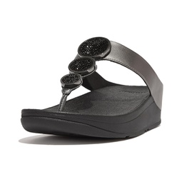 Womens FitFlop Halo Bead-Circle Metallic Toe-Post Sandals