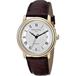 Frederique Constant Womens Stainless Steel Automatic Watch with Leather Strap, Brown, 20 (Model: FC-303MC3P5)