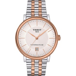 Tissot mens Carson Stainless Steel Dress Watch Two-Tone T1224072203101