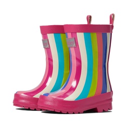 Hatley Kids Rainbow Stripes Shiny Rain Boots (Toddler/Little Kid/Big kid)