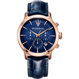 Maserati Mens R8871618007 Epoca Analog Display Analog Quartz Blue Watch