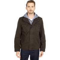 Mens Levis Two-Pocket Hoodie with Zip Out Jersey Bib/Hood and Sherpa Lining