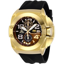 TechnoMarine Mens Reef TM-518005 45mm Copper, Black Dial Silicone Watch