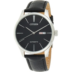 Citizen NH8350-08E Mens Leather Band Black Dial Day Date Automatic Watch