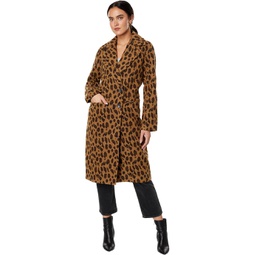 Womens Avec Les Filles Printed Double Face Relaxed Coat