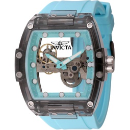 Invicta Mens S1 Rally 47.5mm Silicone Mechanical Watch, Light Blue (Model: 44369)