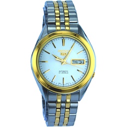 SEIKO Mens SNKL24 Two Tone Stainless Steel Analog with Silver Dial Watch