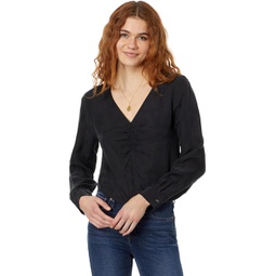 Madewell Brushed Ruched-Front Top