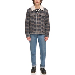 Levis Varsity Two-Pocket Wool Blend/Faux Leather Jacket