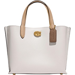 Coach Color-Block Leather Willow Tote 24