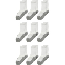 Jefferies Socks Seamless Sport Crew Half Cushion 9-Pack (Infant/Toddler/Little Kid/Big Kid/Adult)