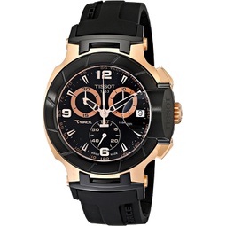 Tissot Mens T0484172705706 Rose Gold-Tone Watch with Black Band