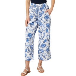 Womens Tommy Hilfiger Printed Linen Pants