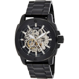 Fossil Mens ME3080 Modern Machine Automatic Stainless Steel Watch - Black