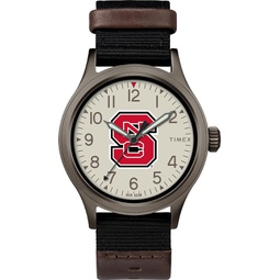 Timex Tribute Mens Collegiate Pride 40mm Watch - NC State Wolfpack with Black Fastwrap Strap