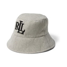 LAUREN Ralph Lauren Cross Dye Canvas Bucket Hat with Tacked Logo