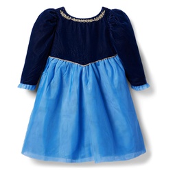 Janie and Jack Frozen Velvet Dress (Toddler/Little Kid/Big Kid)