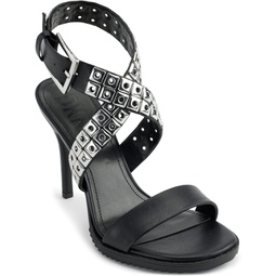 DKNY Womens Essential Open Toe Fashion Pump Heel Sandal Heeled, Black, 5
