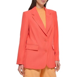 DKNY Frosted Twill One-Button Jacket