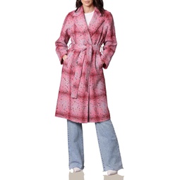Womens Avec Les Filles Donegal Tweed Wrap Coat