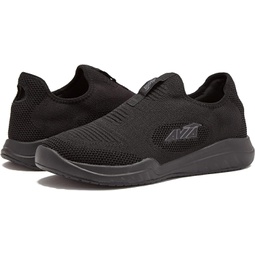 Avia Avi-Breeze Men’s Mesh Slip On, Slip Resistant Shoes for Men - Comfort Work or Walking Sneakers - Black