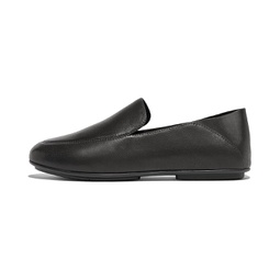 Womens FitFlop Allegro Crush-Back Leather Loafers