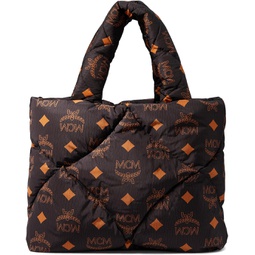 MCM Munchen Maxi Monogrammed Fabric Tote Large