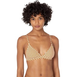 Roxy Printed Beach Classics Fixed Tri Bikini Top