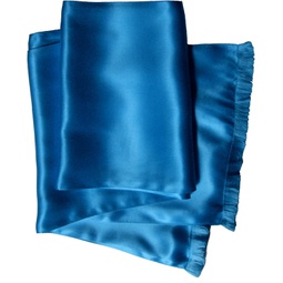 Royal Silk Aviator Scarf - SAPPHIRE - Soft, Sleek, Stylish, Genuine 2L Satin Silk