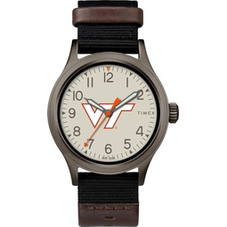 Timex Tribute Mens Collegiate Pride 40mm Watch - Virginia Tech Hokies with Black Fastwrap Strap
