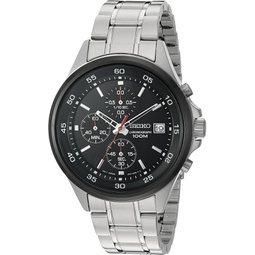 Seiko Quartz Stainless Steel Dress Watch, Color:Silver-Toned (Model: SKS491)