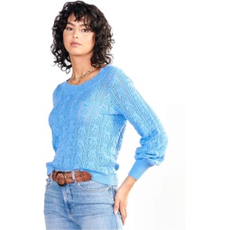 Hatley Floral Pointelle Sweater - Azure