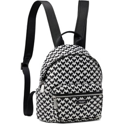 Kate Spade New York Sam Icon Modernist Hearts Jacquard Fabric Small Backpack