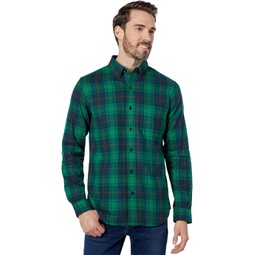 LLBean Scotch Plaid Flannel Shirt Button-Down Slim Fit