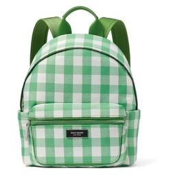 Kate Spade New York Sam Icon Gingham Printed Fabric Small Backpack