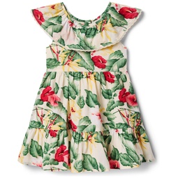 Janie and Jack Girls Floral Gauze Dress (Toddler/Little Kid/Big Kid)