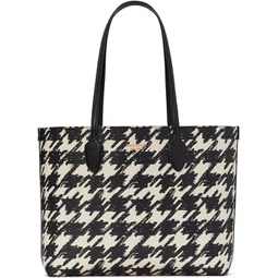 Kate Spade New York Bleecker Painterly Houndstooth Printed PVC Large Tote