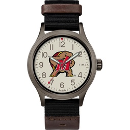 Timex Tribute Mens Collegiate Pride 40mm Watch - Maryland Terrapins with Black Fastwrap Strap