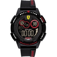 Ferrari Mens Quartz Watch with Silicone Strap, Black, 22 (Model: 0830856)