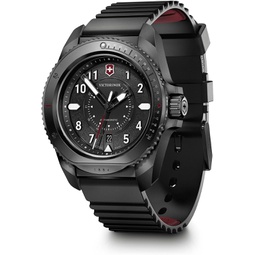 Victorinox Journey 1884 Watch with Black Dial and Black Rubber Strap