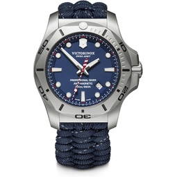 Victorinox I.N.O.X. Analog Quartz Watch with Titanium Strap, Blue, 22 (Model: 241843)